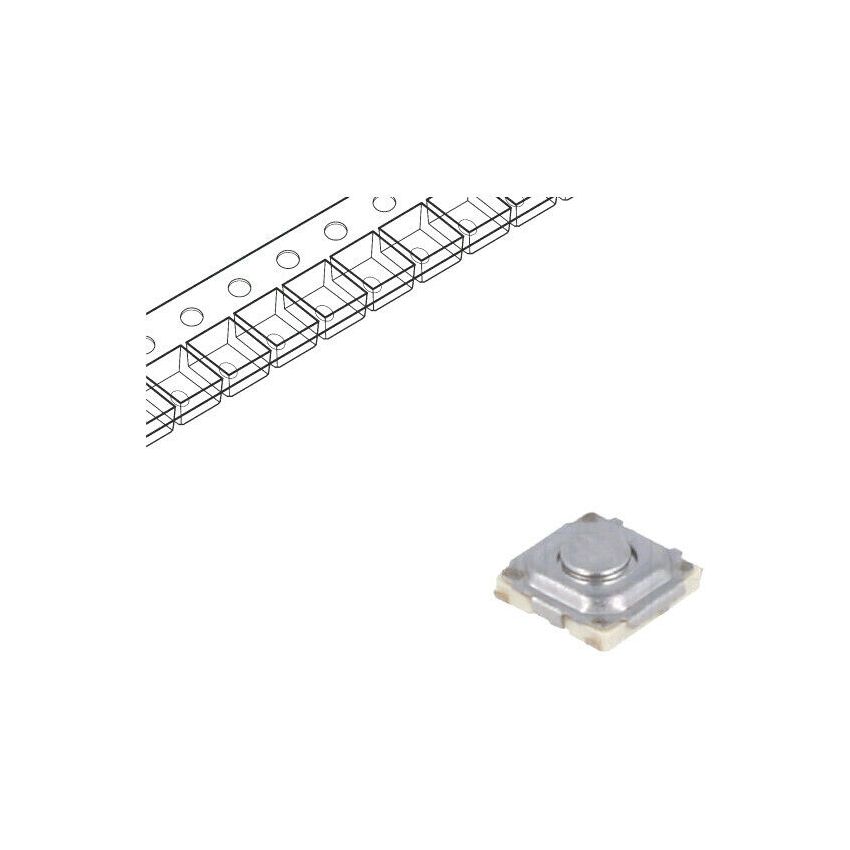 EVQPLMA15 Microswitch TACT; SPST; Pos: 2; 0.02A/1