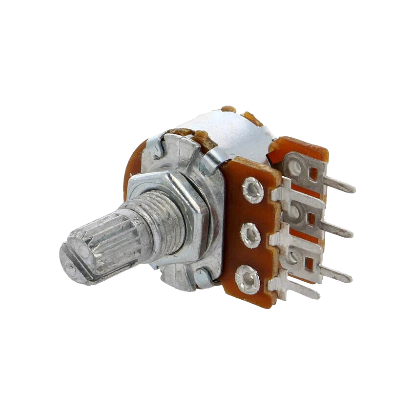 R16148-1B-2-A50K Potentiometer: shaft; single turn; 50kΩ; 63mW; ±20%; THT; 6mm;