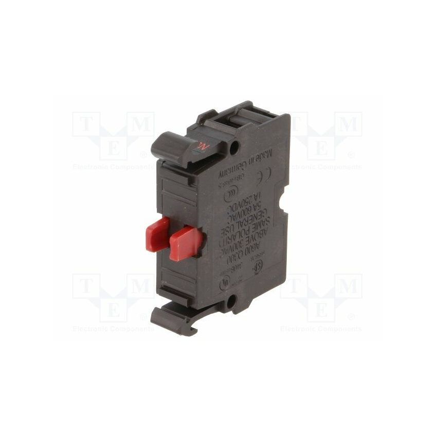 M22-K01 Contact block; NC; 6A/230VAC; 3A/24VDC; 22mm; front fixing