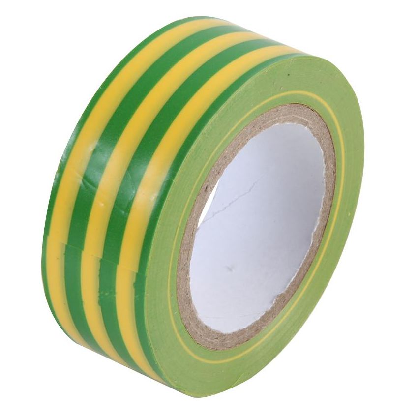 SH5005G/Y Electrical Insulation Tape, PVC (Polyvinyl Chloride), Green, Yellow, 1