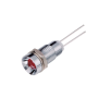 SMZ1089 LED holder 5mm chromium metal concave with plastic plug''