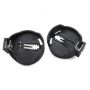 Plastic Black 3V CR2025/CR2032 Button Battery Socket Holder Support (LOT OF 2)