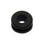 HV1207 Grommet; Panel cutout diam:10mm; Hole dia:6mm; PVC; black (LOT OF 10)