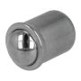 GN 614-6-NI Smooth ball spring plunger; stainless steel; L: 7mm; F1: 5.5N