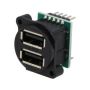 CP30090 Socket USB A for panel mounting screwed pin header double CLIFF