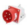 525-6 Connector AC supply 3-phase; socket; male; 32A