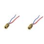 Mini 650nm 6mm 3V 5mW Laser Dot Diode Module Head Red Copper NE0061 (LOT OF 2)