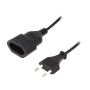 CP122 Extension lead; Sockets: 1; black; 1m