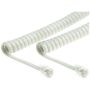 TEL-4C-02T-WH Cable: telephone; coiled,interlaced; RJ9 plug,both sides; white