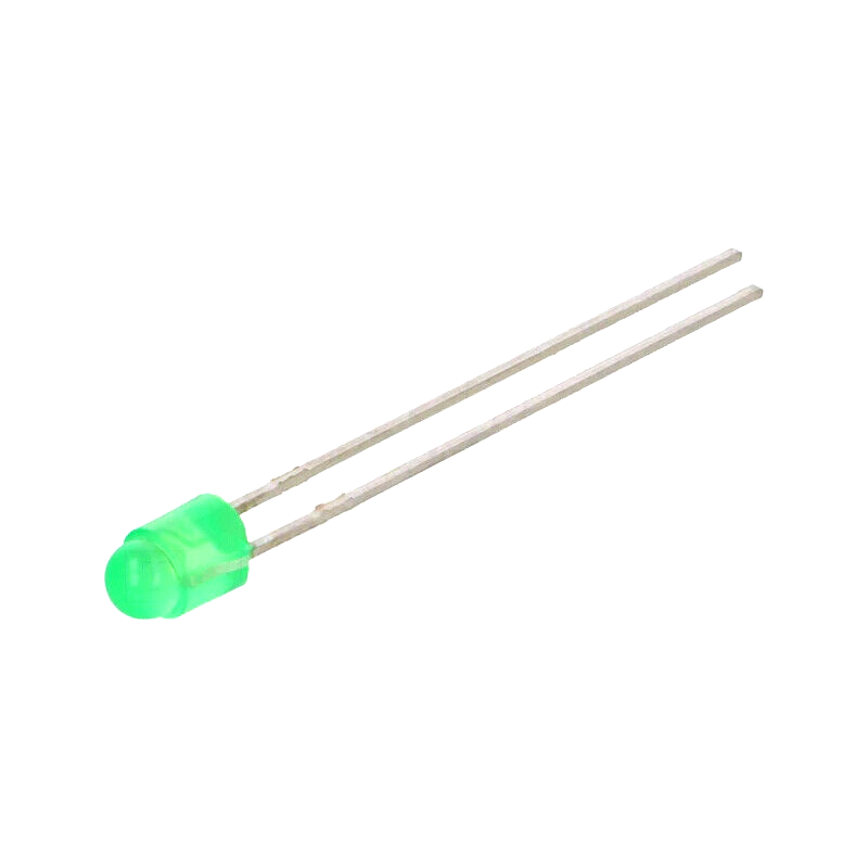 LTL17KGH5D LED; 3mm; green; 110÷520mcd; 50°; Front: convex; 2.1÷2.4V