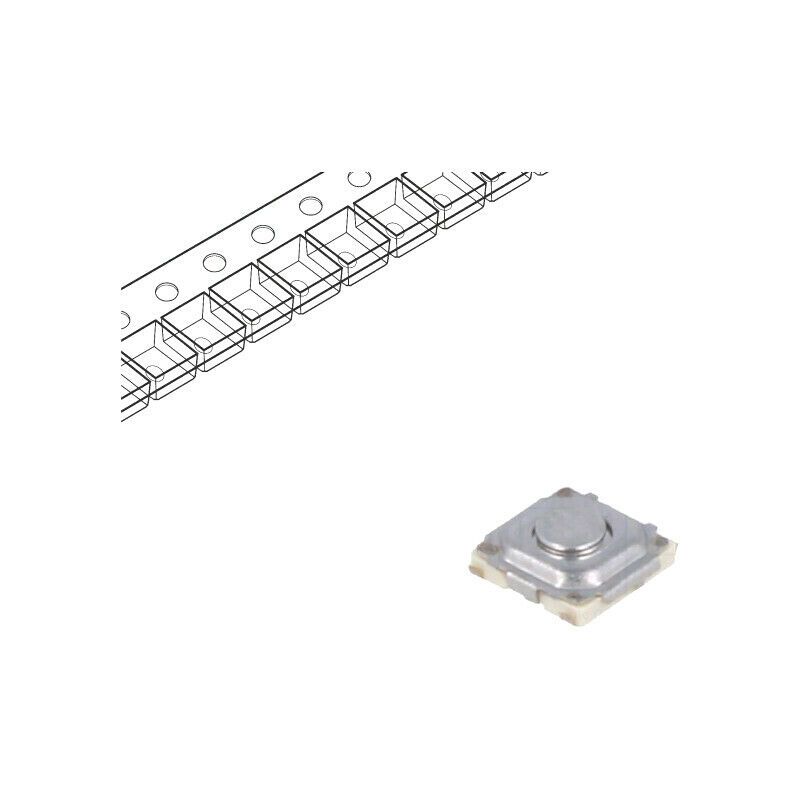 EVQPLMA15 Microswitch TACT; SPST; Pos: 2; 0.02A/1