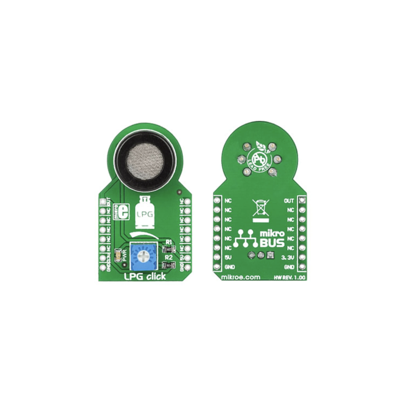 MIKROE-1587 LPG click Gas Sensor Add On Board for MQ-5