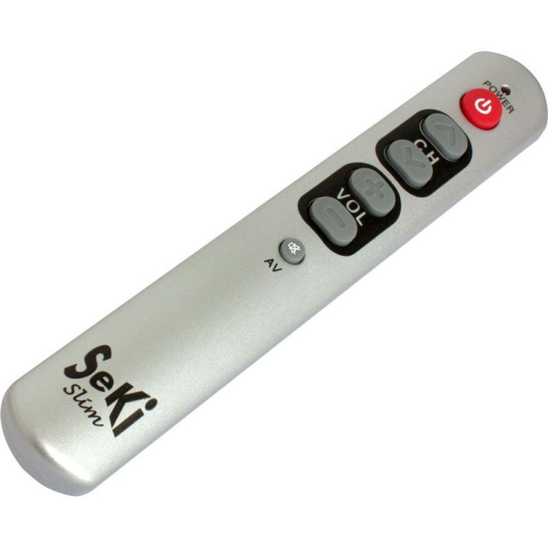 UNIVERSAL small remote control SeKi Slim SILVER Large buttons