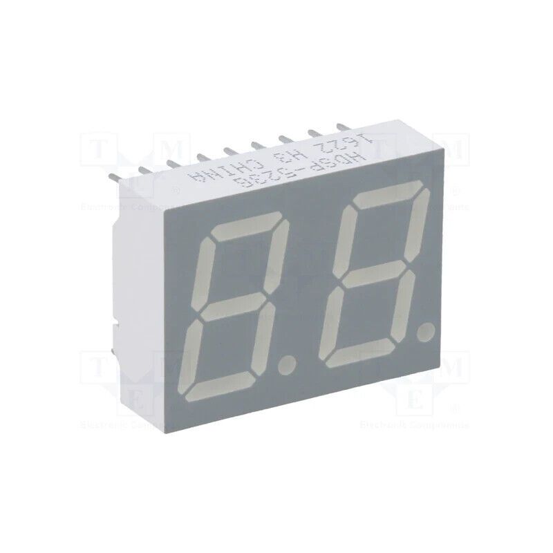 HDSP-523G HDSP523G Display: LED; 7-segment; 14.22mm; 0.56"; No.char: 2; green; cathode