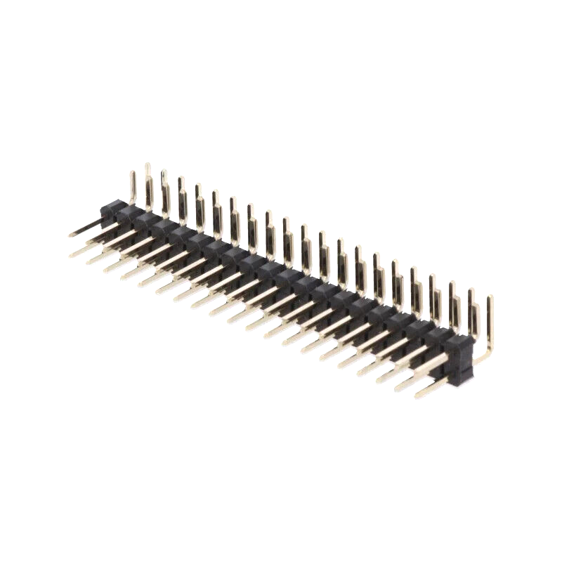 ZL212-40KG Pin header; pin strips; male; PIN: 40; angled 90°; 2.54mm; THT; 2x20