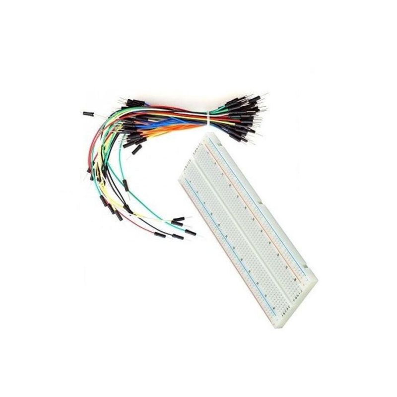 830 Point Solderless Prototype Breadboard + 65x Jumper Wires Ardunio Hobby etc.