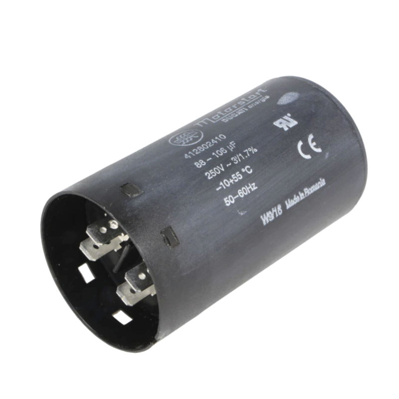 4.12.80.2.410  Capacitor: electrolytic; 100uF; Ø45.5x84mm; ±10%; -20÷55°C; 250VA