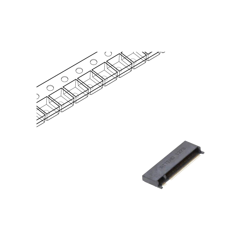 123A-21A00 Connector: M.2 (NGFF); horizontal; SMT; gold flash; PIN: 67; 0.5A