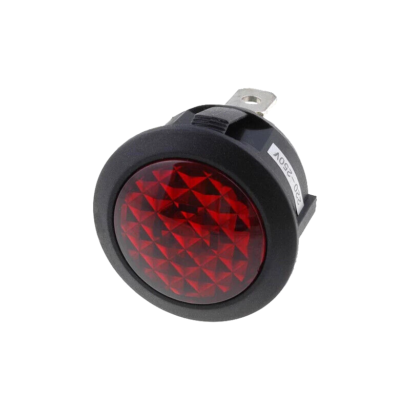 R9-92N-02-R Indicator: with neon lamp; prominent; red; 230VAC; Cutout: Ø20mm
