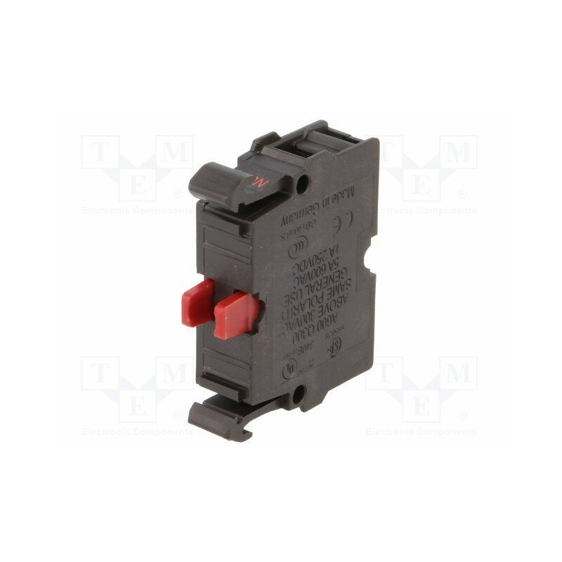 M22-K01 Contact block; NC; 6A/230VAC; 3A/24VDC; 22mm; front fixing