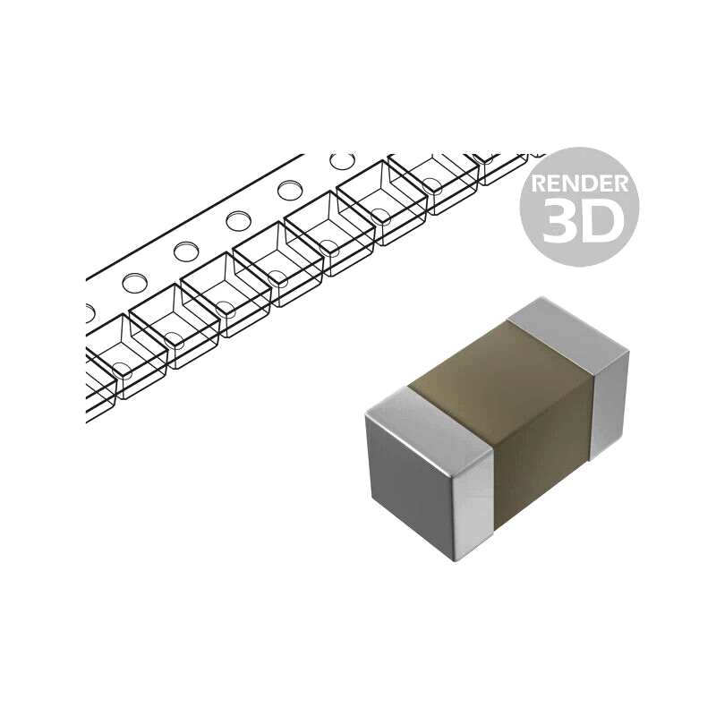 C1608X5R1H105KAB Capacitor: ceramic; 1uF; 50VDC; X5R; ±10%; SMD; 0603