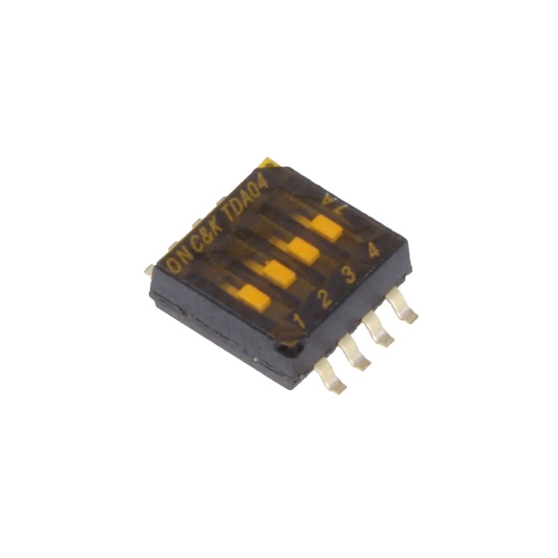 TDA04H0SB1  Switch: DIP-SWITCH; Poles number: 4; OFF-ON; 0.025A/24VDC; Pos: 2