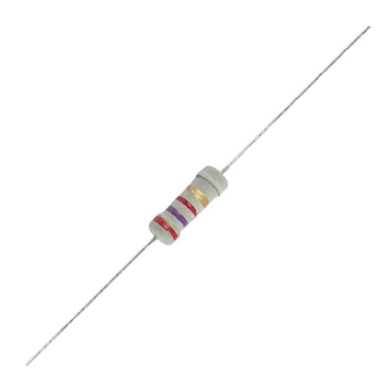 2.7 OHM 0.5W CARBON FILM RESISTOR  2.7R 0.5W W CARBON FILM RESISTOR (LOT OF 5)
