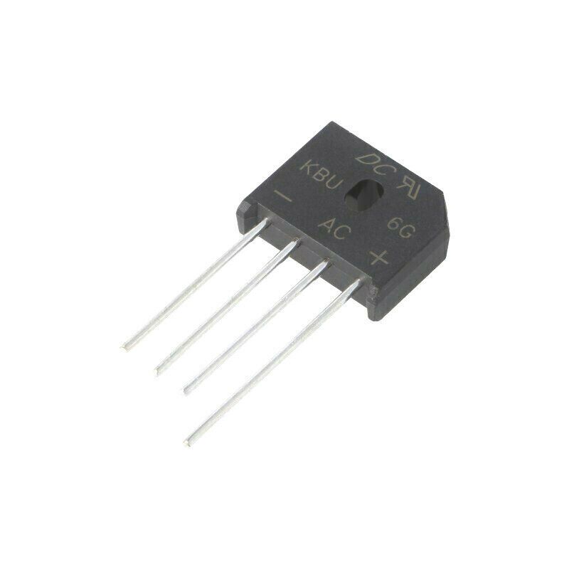 KBU6G Single-phase bridge rectifier; Urmax: 400V; If: 6A; Ifsm: 175A; KBU