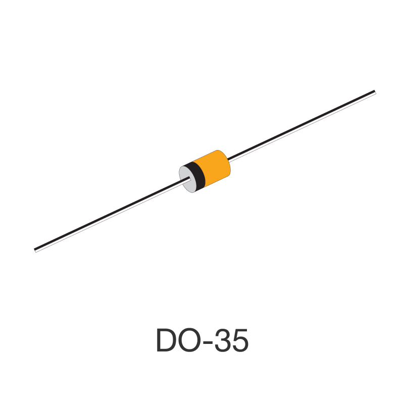 ITT44 input switching diodes DO35 YELLOW (X5)