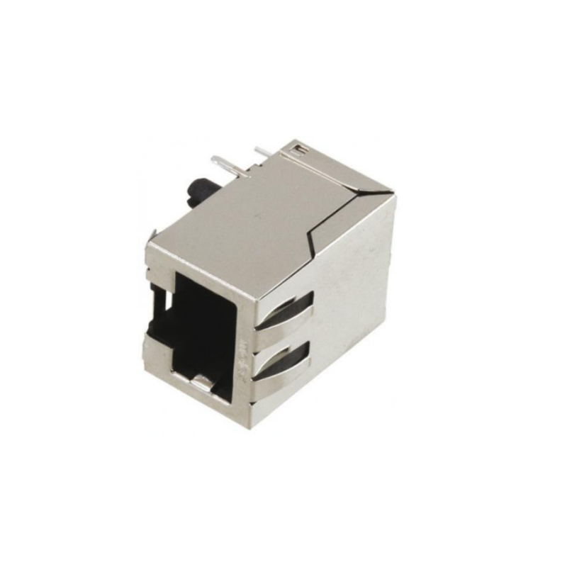 2x RJ45GE Socket RJ45 PIN8 shielded Pin layout8p8c THT angled 90° NINIGI
