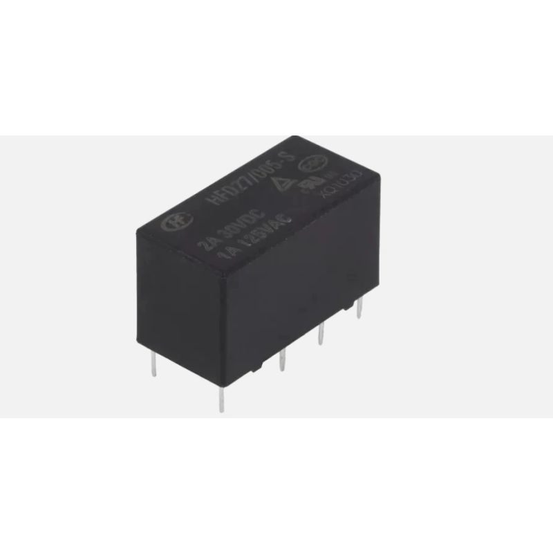 HFD27/005-S Relay: electromagnetic; DPDT; Ucoil: 5VDC; 2A; 1A/125VAC; 2A/30VDC