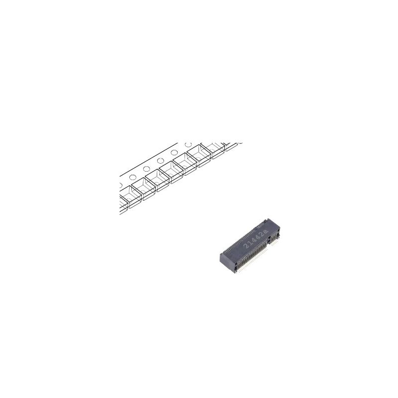123A-58B00 Connector: M.2 (NGFF); horizontal; SMT; gold flash; PIN: 67; 0.5A