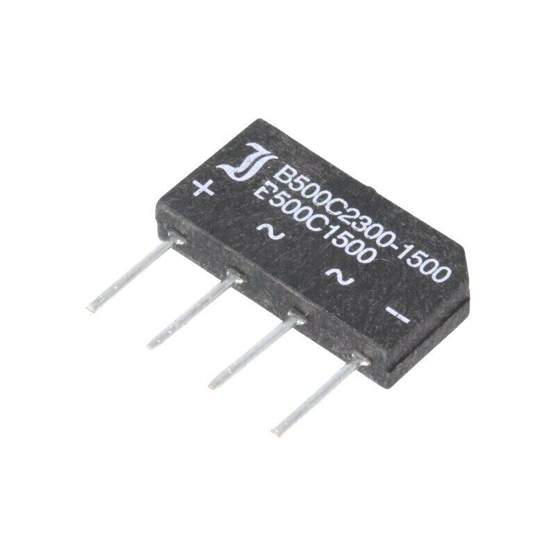 B500C1500A  Single-phase bridge rectifier; Urmax:1kV; If:1.5A; Ifsm:50A